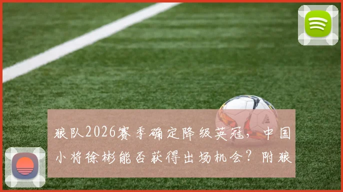 狼队2026赛季确定降级英冠,中国小将徐彬能否获得出场机会?附狼队降级分析与英冠前瞻